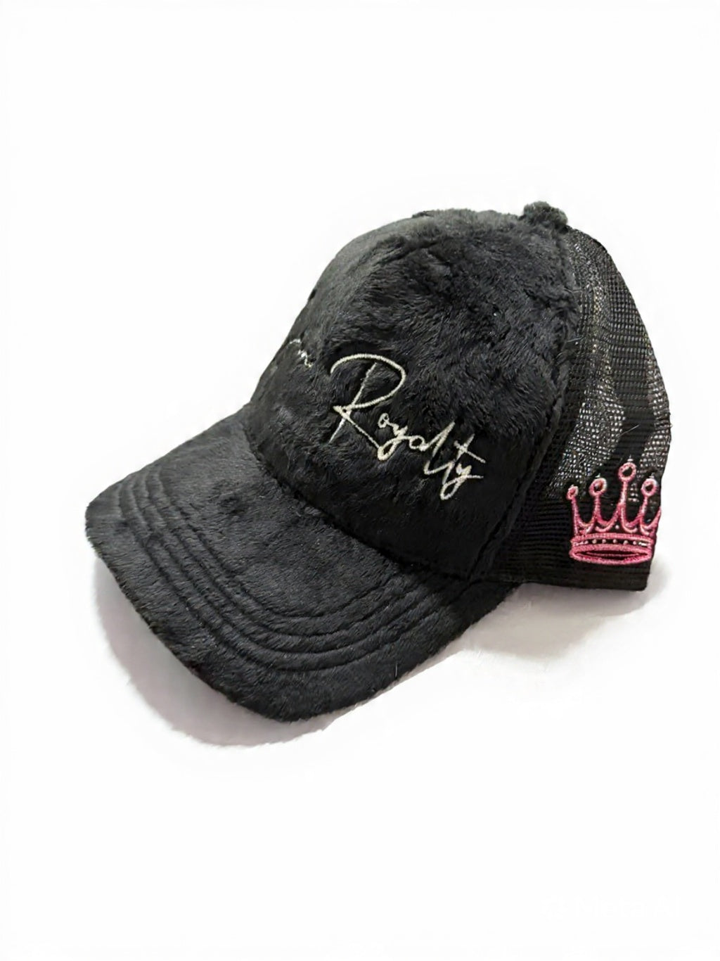“Queen” velvet fur trucker hats